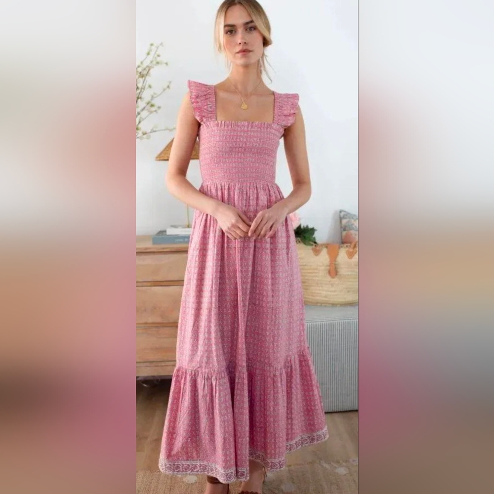 Marea - Sasco Smocked Maxi Dress - In Thistle Color (NWT) Medium